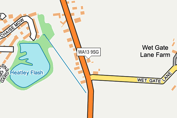WA13 9SG map - OS OpenMap – Local (Ordnance Survey)