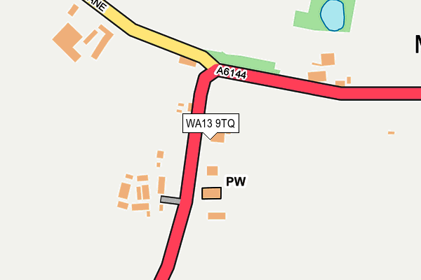 WA13 9TQ map - OS OpenMap – Local (Ordnance Survey)