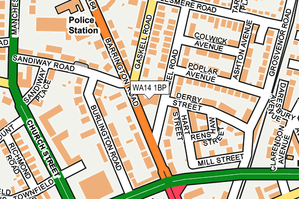 WA14 1BP map - OS OpenMap – Local (Ordnance Survey)