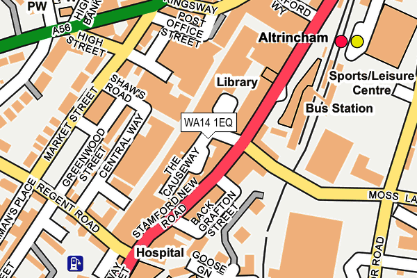 WA14 1EQ map - OS OpenMap – Local (Ordnance Survey)