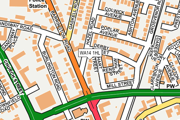 WA14 1HL map - OS OpenMap – Local (Ordnance Survey)