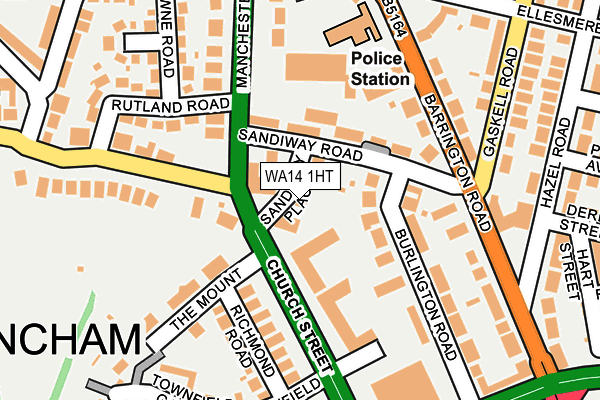 WA14 1HT map - OS OpenMap – Local (Ordnance Survey)