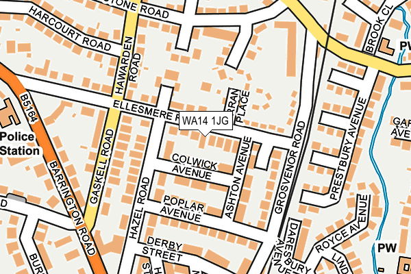 WA14 1JG map - OS OpenMap – Local (Ordnance Survey)