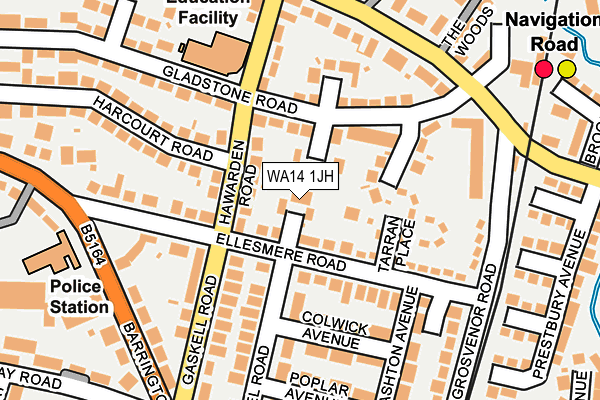 WA14 1JH map - OS OpenMap – Local (Ordnance Survey)