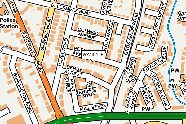 WA14 1LF map - OS OpenMap – Local (Ordnance Survey)