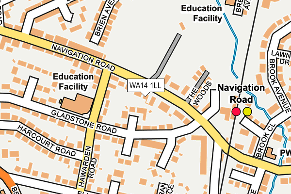 WA14 1LL map - OS OpenMap – Local (Ordnance Survey)