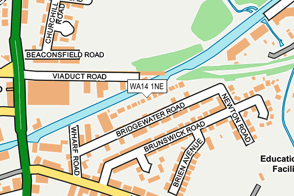 WA14 1NE map - OS OpenMap – Local (Ordnance Survey)