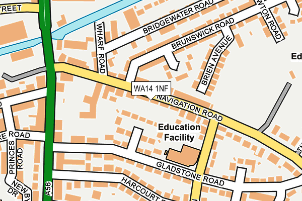 WA14 1NF map - OS OpenMap – Local (Ordnance Survey)