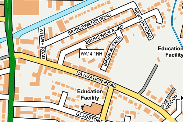 WA14 1NH map - OS OpenMap – Local (Ordnance Survey)