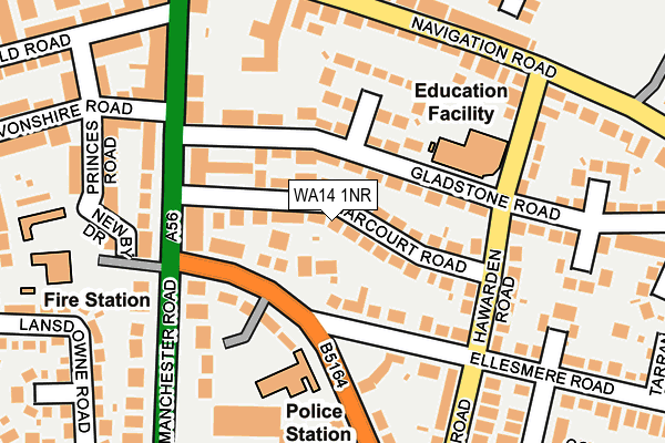 WA14 1NR map - OS OpenMap – Local (Ordnance Survey)