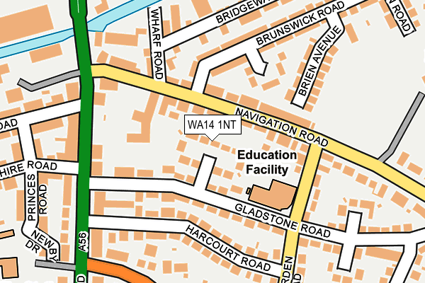 WA14 1NT map - OS OpenMap – Local (Ordnance Survey)