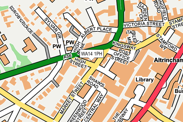 WA14 1PH map - OS OpenMap – Local (Ordnance Survey)