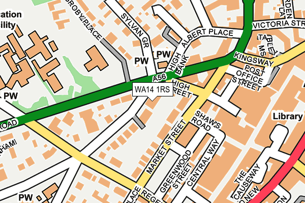WA14 1RS map - OS OpenMap – Local (Ordnance Survey)