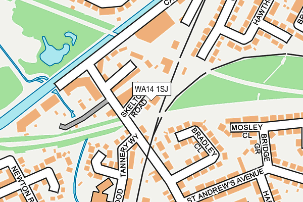 WA14 1SJ map - OS OpenMap – Local (Ordnance Survey)