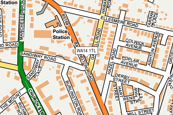 WA14 1TL map - OS OpenMap – Local (Ordnance Survey)