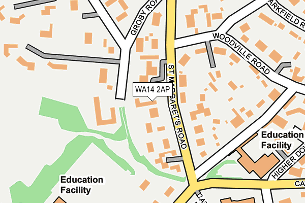 WA14 2AP map - OS OpenMap – Local (Ordnance Survey)