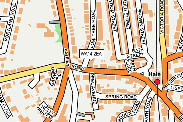 WA14 2EA map - OS OpenMap – Local (Ordnance Survey)
