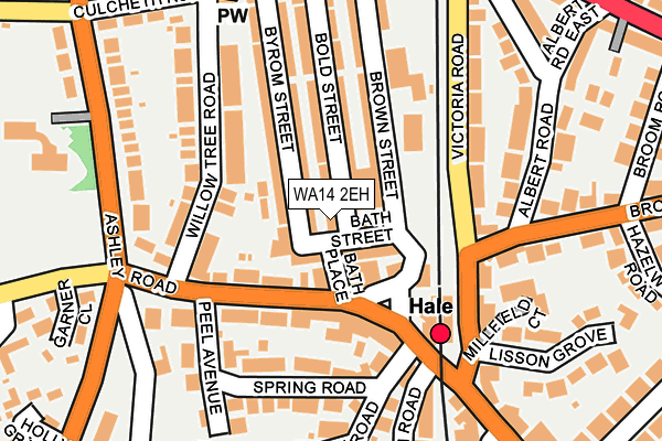 WA14 2EH map - OS OpenMap – Local (Ordnance Survey)