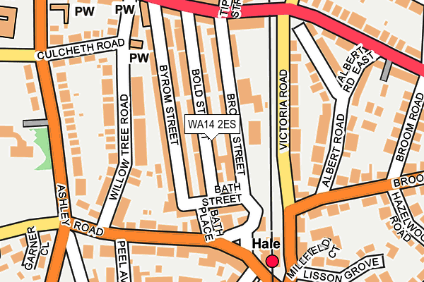 WA14 2ES map - OS OpenMap – Local (Ordnance Survey)