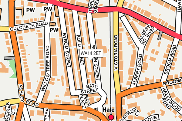 WA14 2ET map - OS OpenMap – Local (Ordnance Survey)