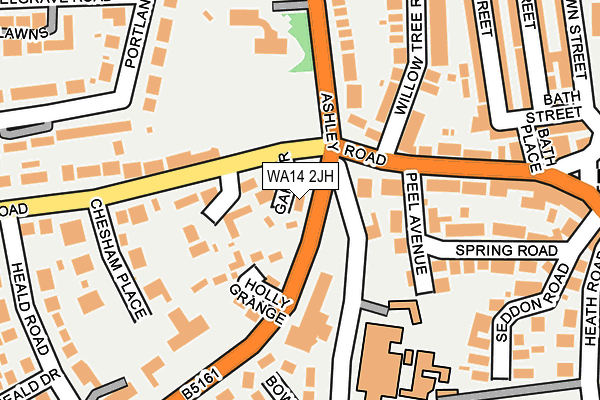 WA14 2JH map - OS OpenMap – Local (Ordnance Survey)
