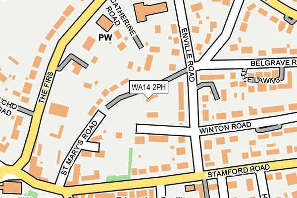 WA14 2PH map - OS OpenMap – Local (Ordnance Survey)