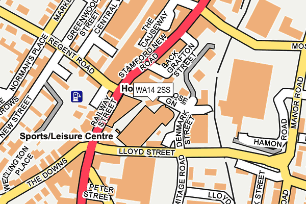WA14 2SS map - OS OpenMap – Local (Ordnance Survey)