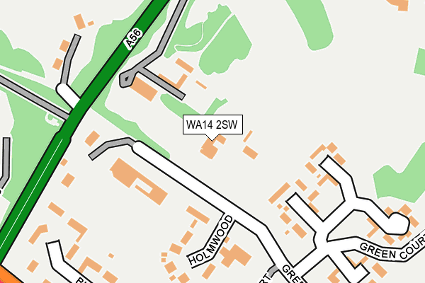 WA14 2SW map - OS OpenMap – Local (Ordnance Survey)