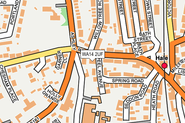 WA14 2UF map - OS OpenMap – Local (Ordnance Survey)