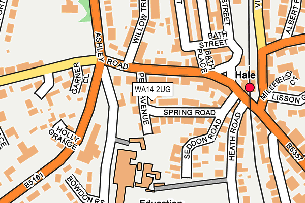 WA14 2UG map - OS OpenMap – Local (Ordnance Survey)