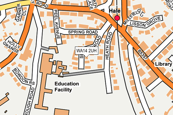 WA14 2UH map - OS OpenMap – Local (Ordnance Survey)