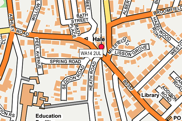 WA14 2UL map - OS OpenMap – Local (Ordnance Survey)