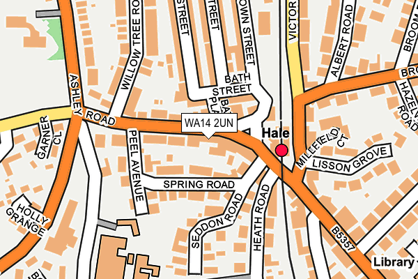 WA14 2UN map - OS OpenMap – Local (Ordnance Survey)
