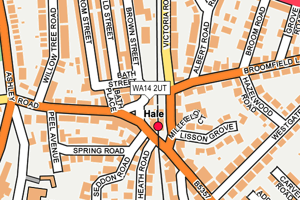WA14 2UT map - OS OpenMap – Local (Ordnance Survey)