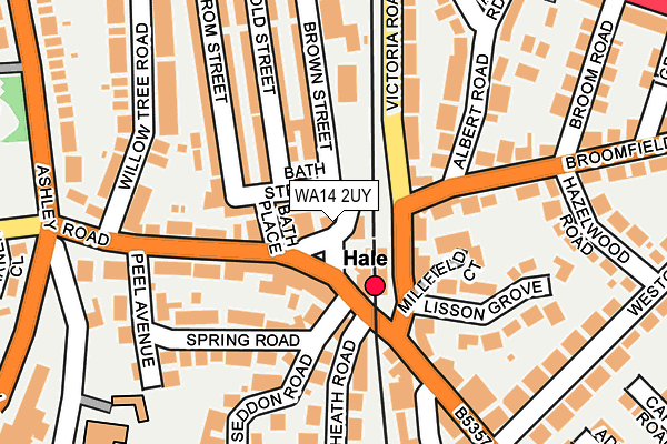 WA14 2UY map - OS OpenMap – Local (Ordnance Survey)