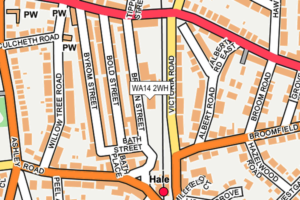 WA14 2WH map - OS OpenMap – Local (Ordnance Survey)
