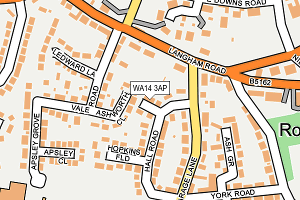 WA14 3AP map - OS OpenMap – Local (Ordnance Survey)