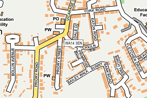 WA14 3EN map - OS OpenMap – Local (Ordnance Survey)