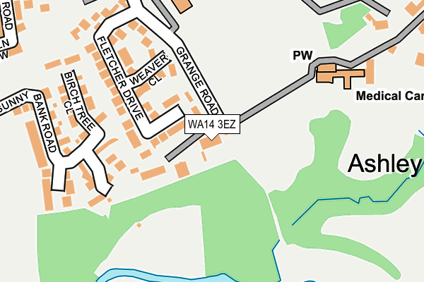 WA14 3EZ map - OS OpenMap – Local (Ordnance Survey)
