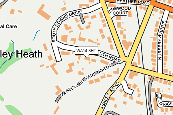 WA14 3HT map - OS OpenMap – Local (Ordnance Survey)