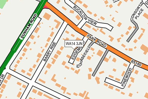WA14 3JN map - OS OpenMap – Local (Ordnance Survey)
