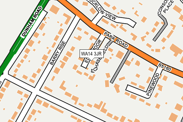 WA14 3JR map - OS OpenMap – Local (Ordnance Survey)