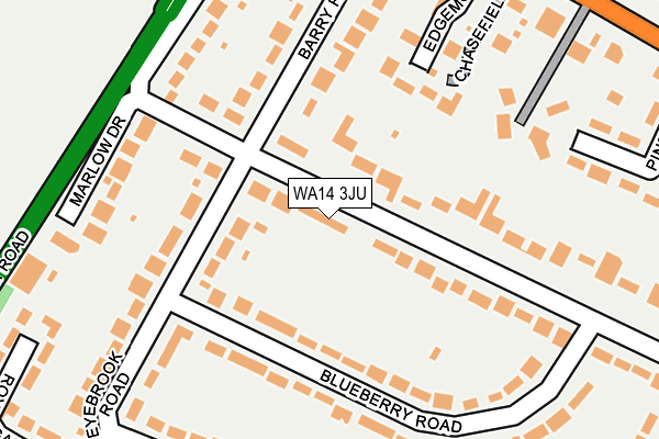 WA14 3JU map - OS OpenMap – Local (Ordnance Survey)