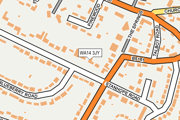 WA14 3JY map - OS OpenMap – Local (Ordnance Survey)