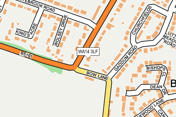 WA14 3LF map - OS OpenMap – Local (Ordnance Survey)