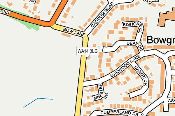 WA14 3LG map - OS OpenMap – Local (Ordnance Survey)
