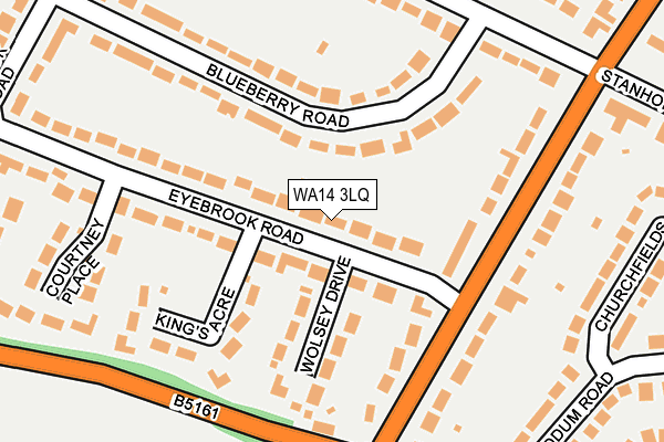WA14 3LQ map - OS OpenMap – Local (Ordnance Survey)