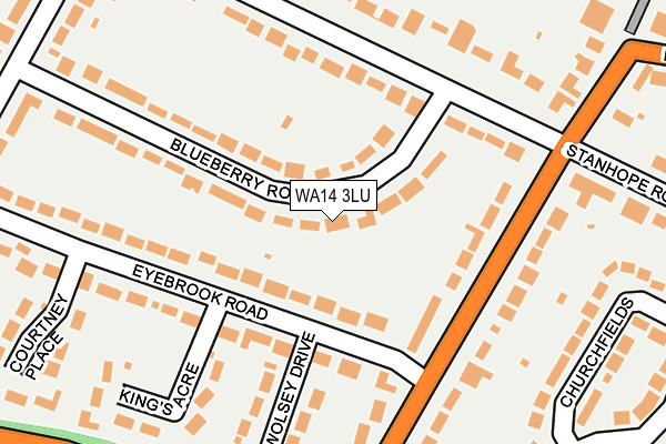 WA14 3LU map - OS OpenMap – Local (Ordnance Survey)