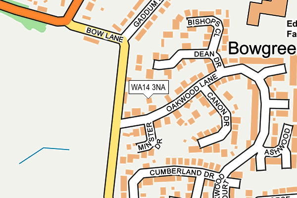 WA14 3NA map - OS OpenMap – Local (Ordnance Survey)