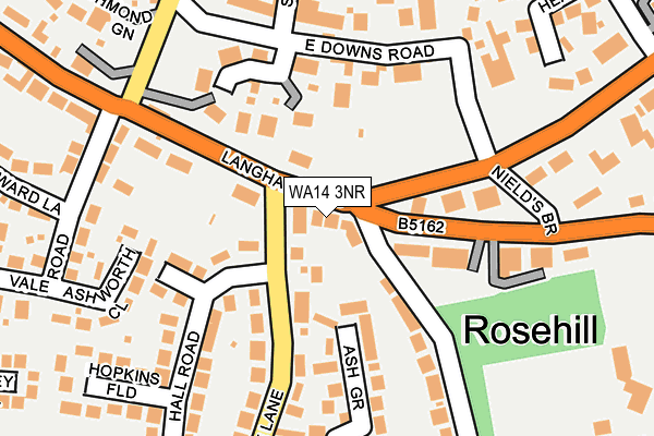 WA14 3NR map - OS OpenMap – Local (Ordnance Survey)